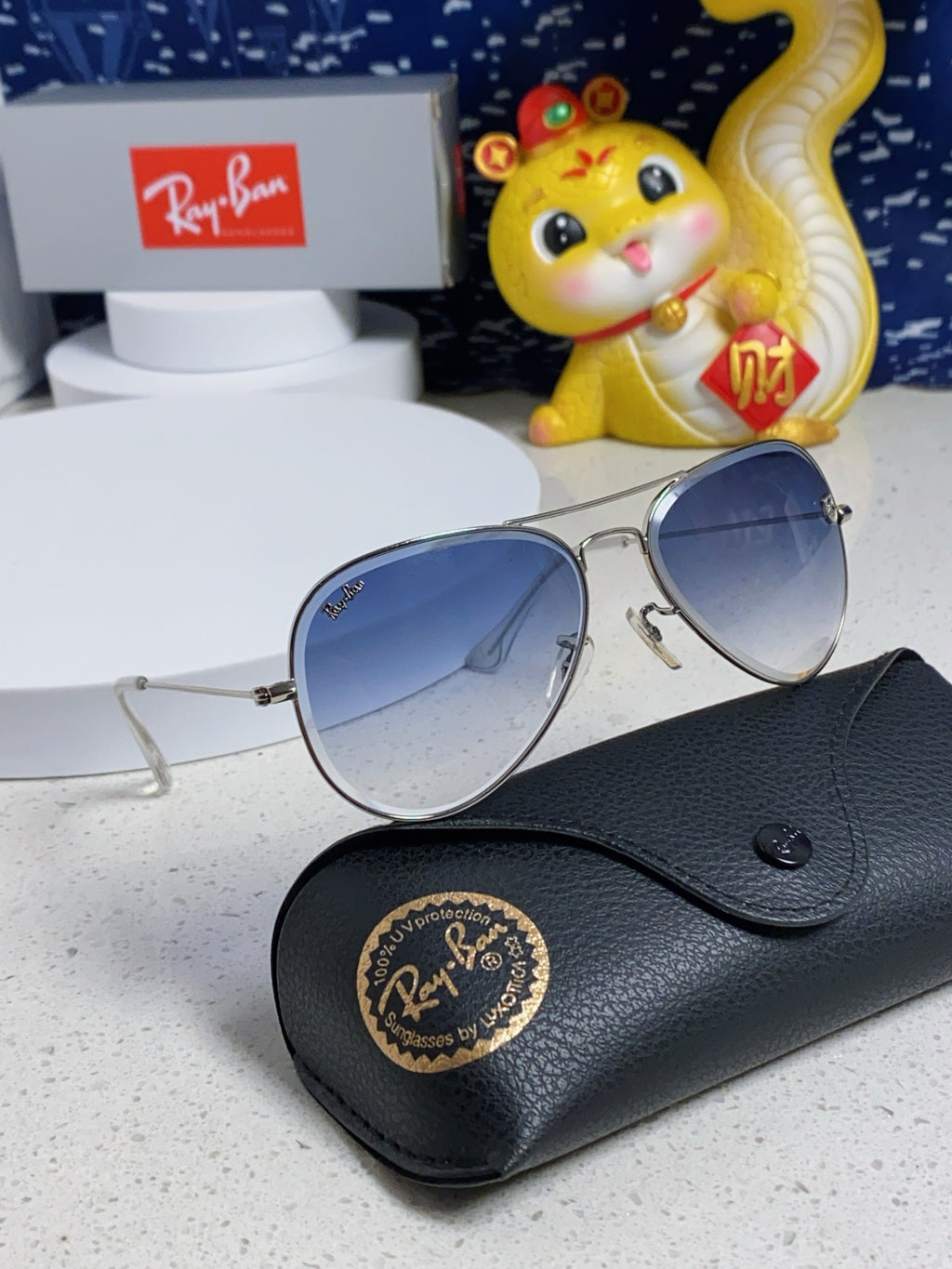 Ray-Ban Aviator Silver Lens Sunglasses for Men & Women - 383206 - detail image 8