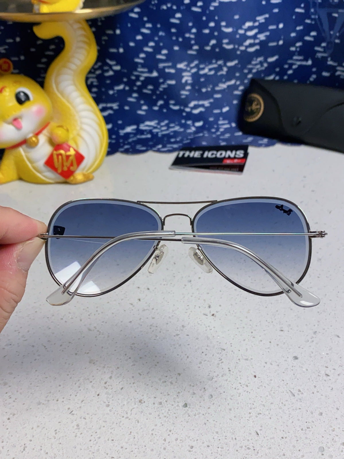 Ray-Ban Aviator Silver Lens Sunglasses for Men & Women - 383206 - detail image 5