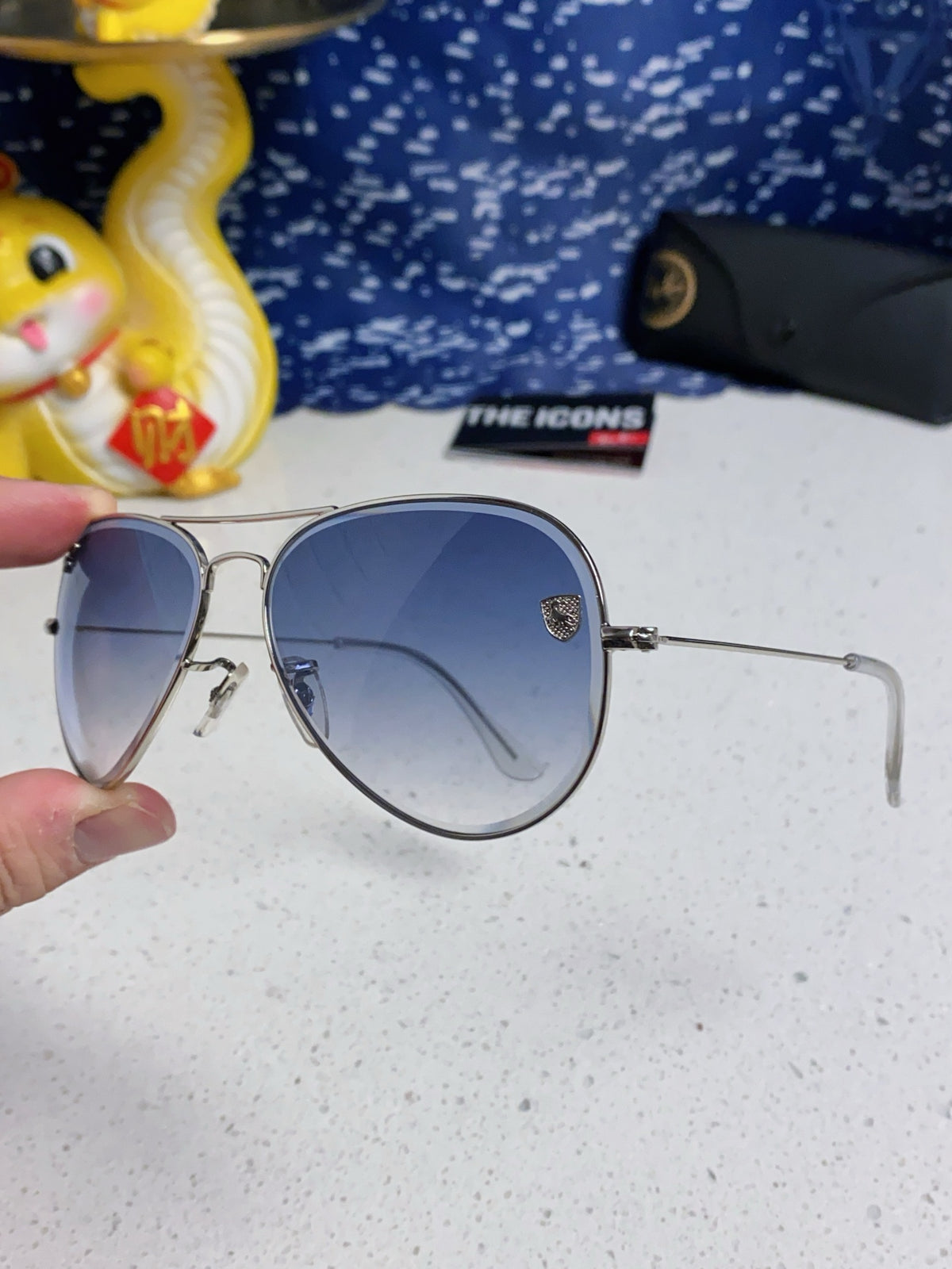 Ray-Ban Aviator Silver Lens Sunglasses for Men & Women - 383206 - detail image 6