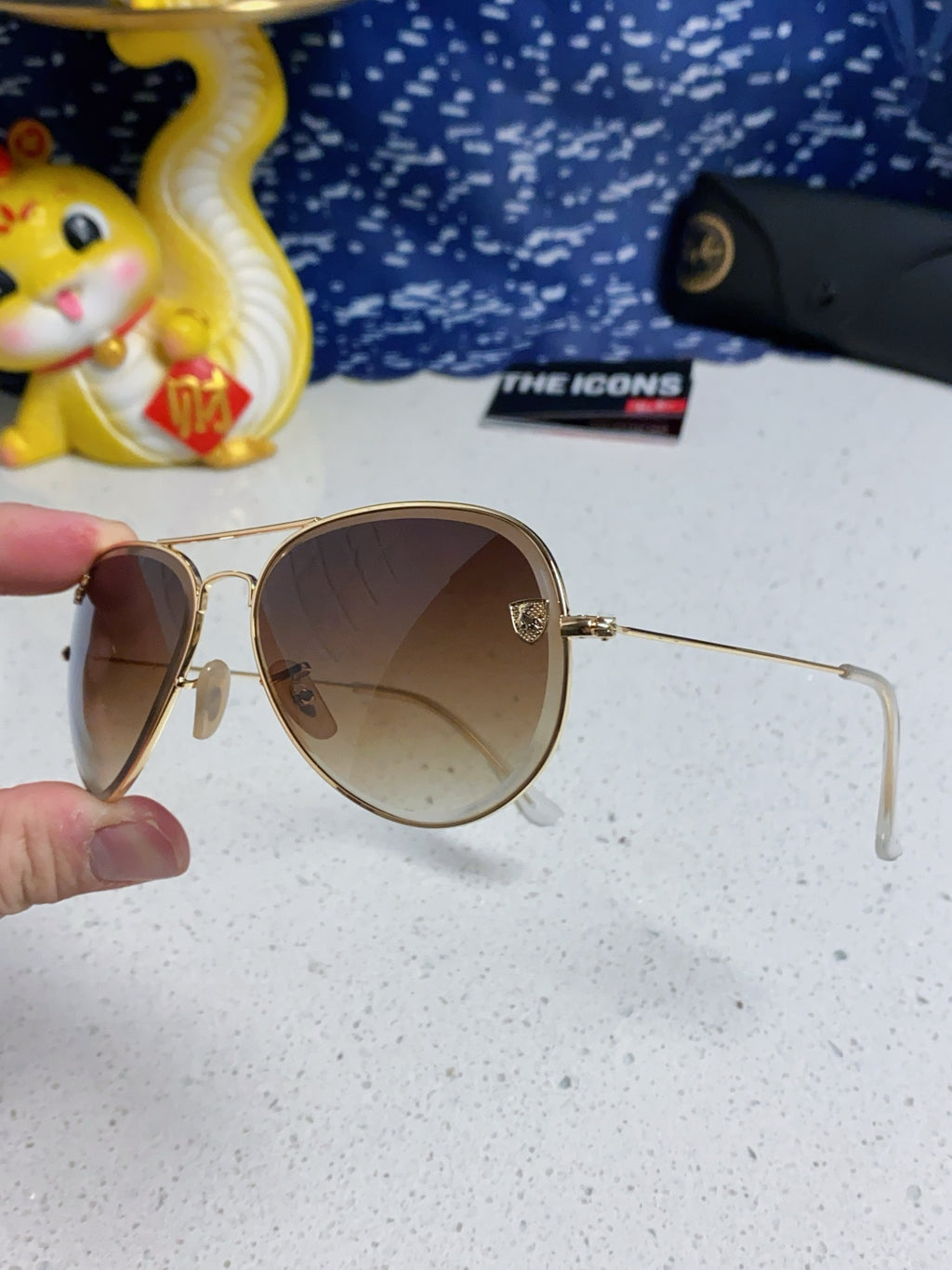 Ray-Ban Aviator Silver Lens Sunglasses for Men & Women - 383207 - detail image 6