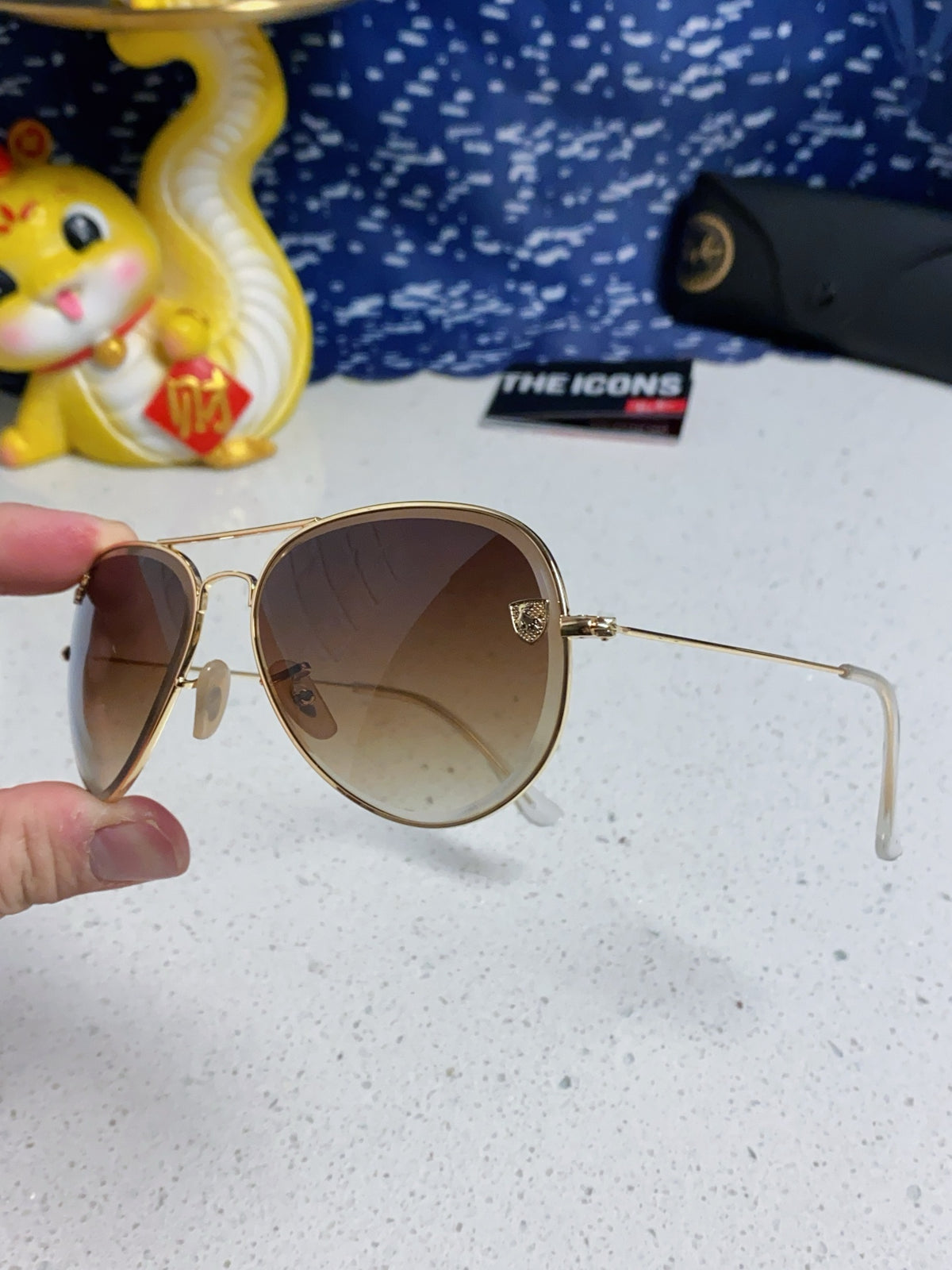 Ray-Ban Aviator Silver Lens Sunglasses for Men & Women - 383207 - detail image 6