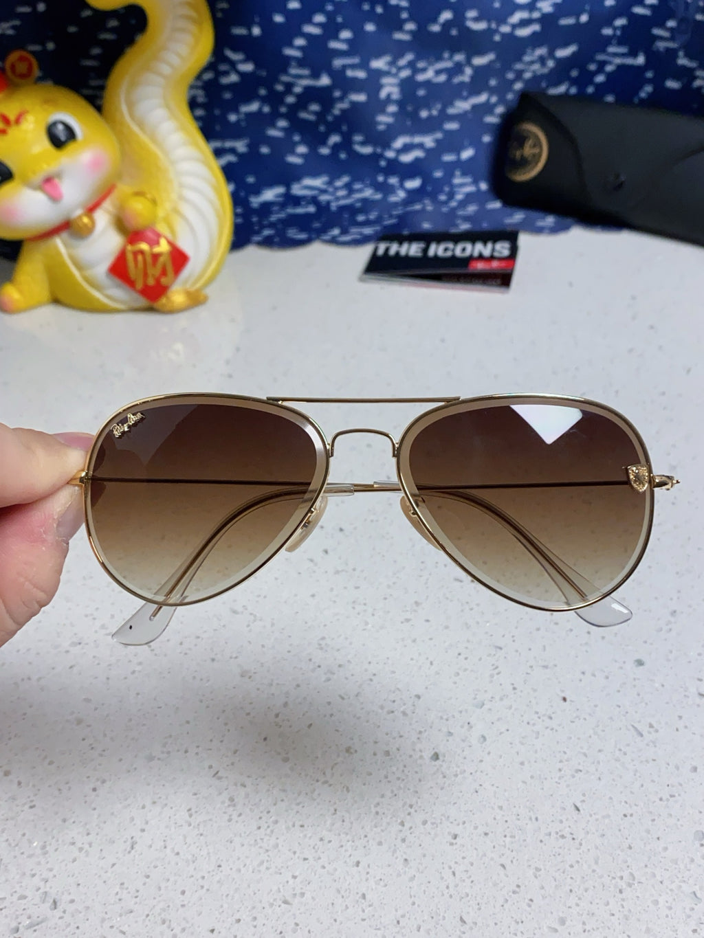 Ray-Ban Aviator Silver Lens Sunglasses for Men & Women - 383207 - detail image 4