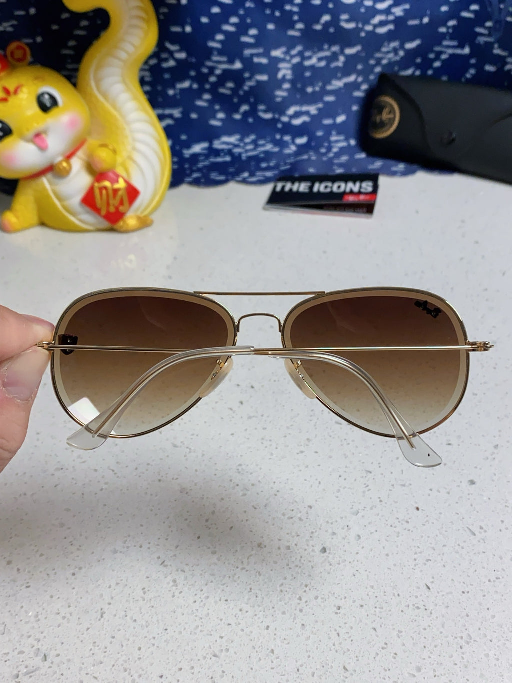 Ray-Ban Aviator Silver Lens Sunglasses for Men & Women - 383207 - detail image 5
