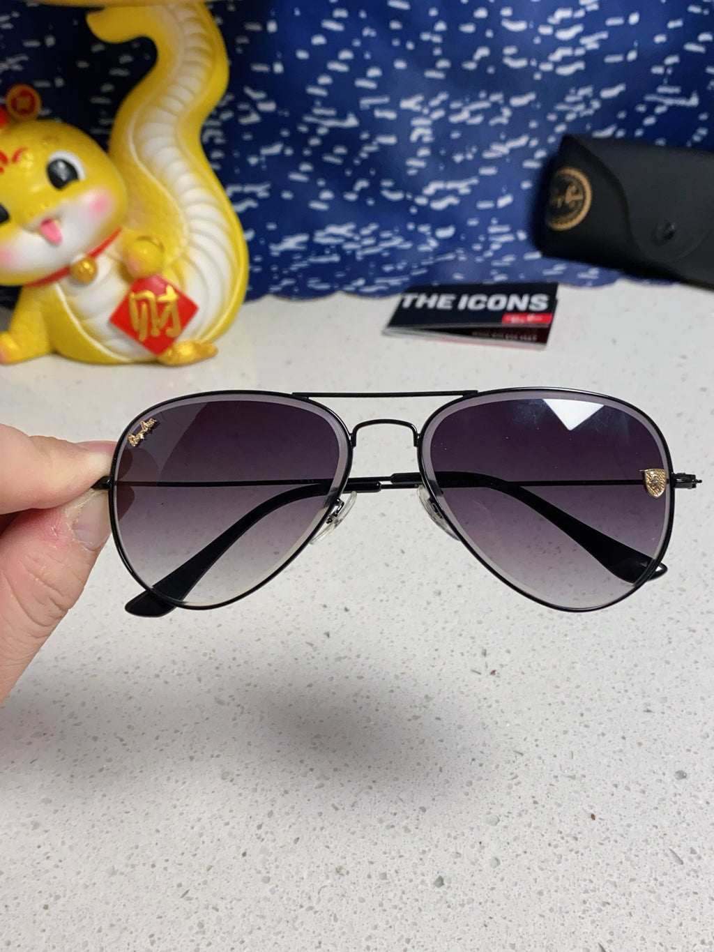 Ray-Ban Aviator Silver Lens Sunglasses for Men & Women - 383208 - detail image 4