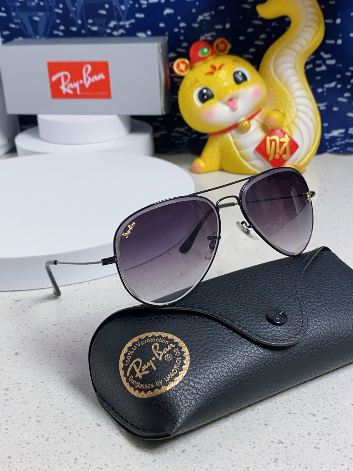 Ray-Ban Aviator Silver Lens Sunglasses for Men & Women - 383208 - detail image 9