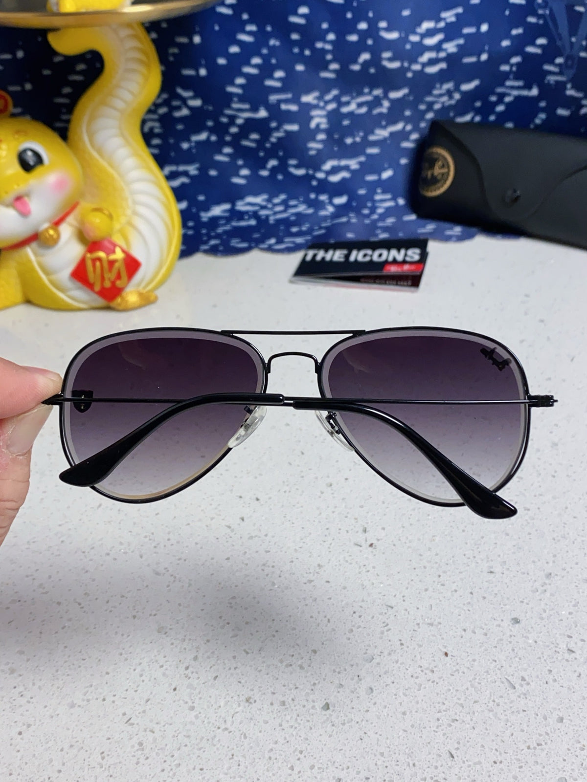 Ray-Ban Aviator Silver Lens Sunglasses for Men & Women - 383208 - detail image 5