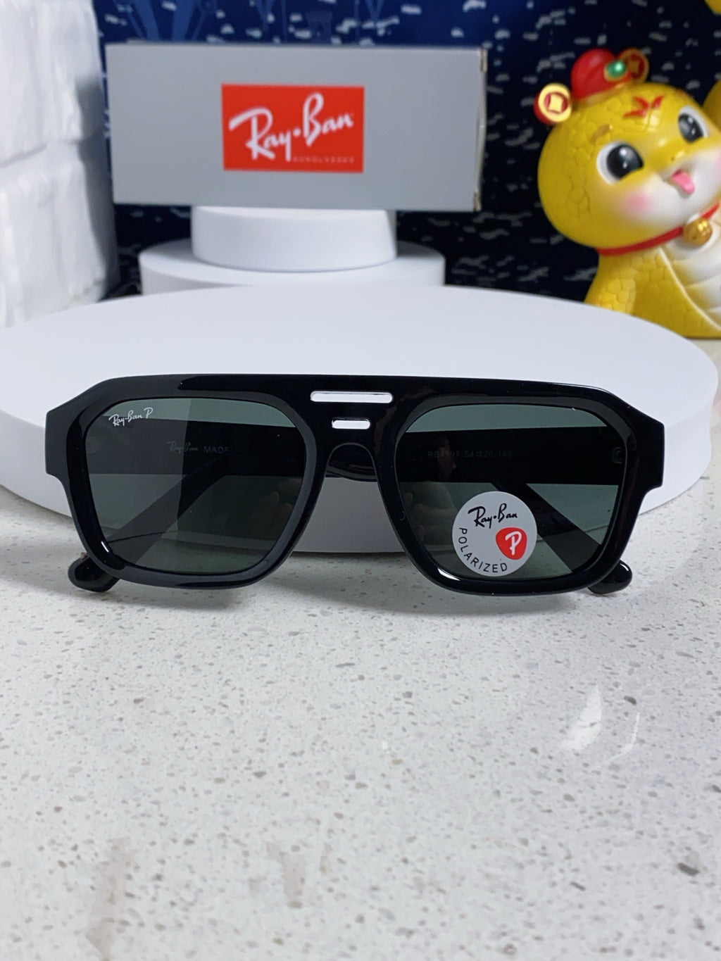 Ray-Ban RB4397 Polarized Square Silver Lens Sunglasses for Men & Wome - 383159 - detail image 8