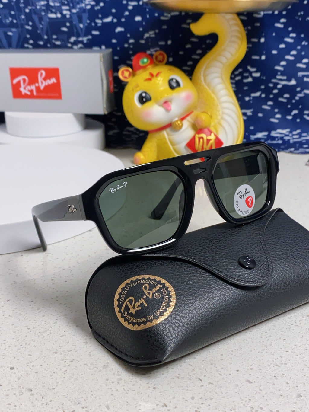 Ray-Ban RB4397 Polarized Square Silver Lens Sunglasses for Men & Wome - 383159 - detail image 9