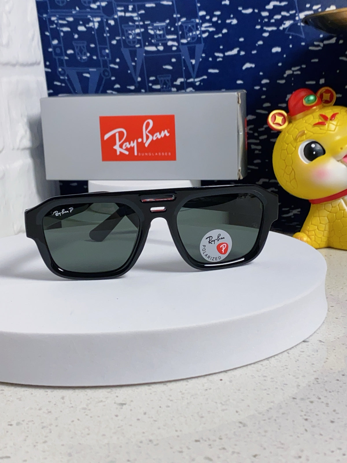 Ray-Ban RB4397 Polarized Square Silver Lens Sunglasses for Men & Wome - 383159 - detail image 2