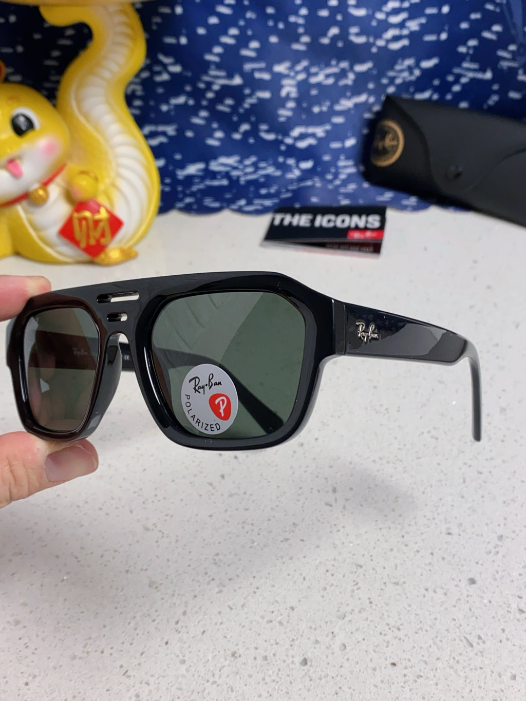 Ray-Ban RB4397 Polarized Square Silver Lens Sunglasses for Men & Wome - 383159 - detail image 6