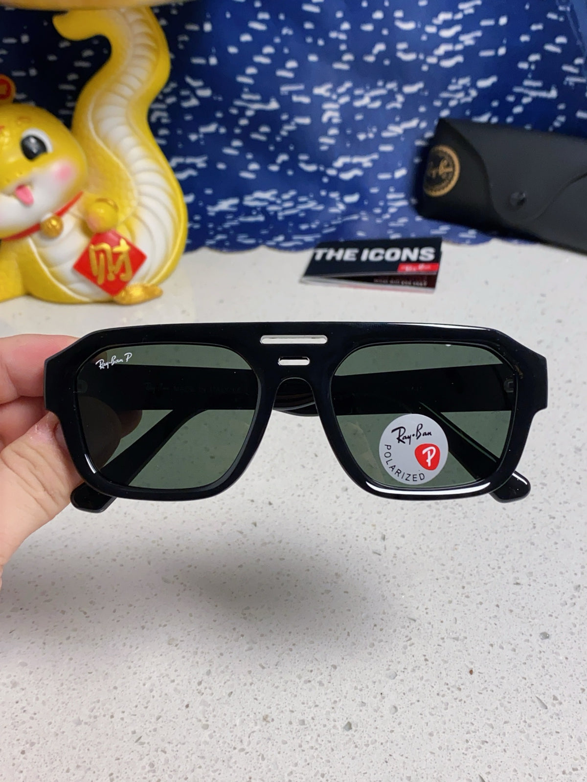 Ray-Ban RB4397 Polarized Square Silver Lens Sunglasses for Men & Wome - 383159 - detail image 4
