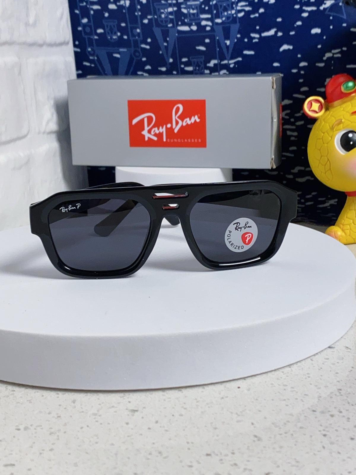 Ray-Ban RB4397 Polarized Square Silver Lens Sunglasses for Men & Women - detail image 2