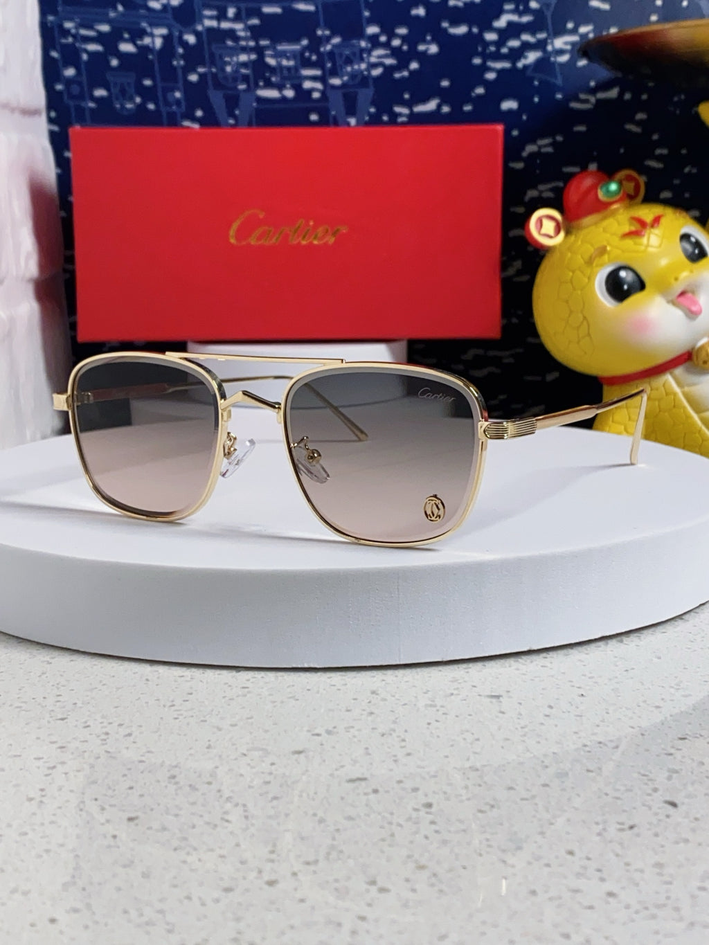 Cartier Aviator Blue Lens Sunglasses for Men & Women - detail image 11