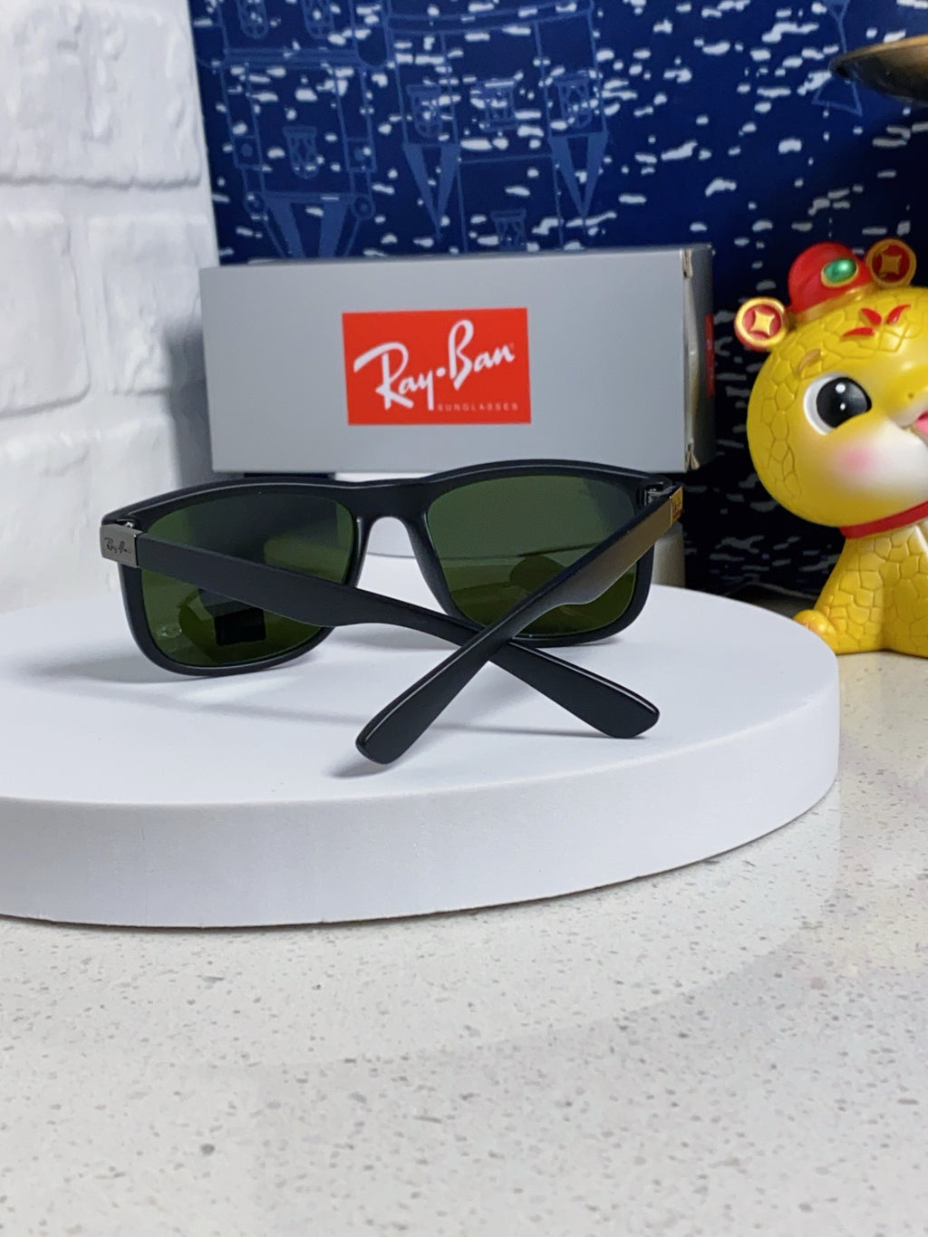 Ray-Ban RB4185 Aviator Blue Lens Sunglasses for Men & Women - detail image 4