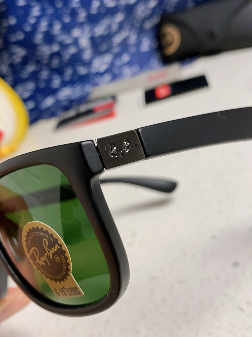 Ray-Ban RB4185 Aviator Black Lens Sunglasses for Men & Women - detail image 8