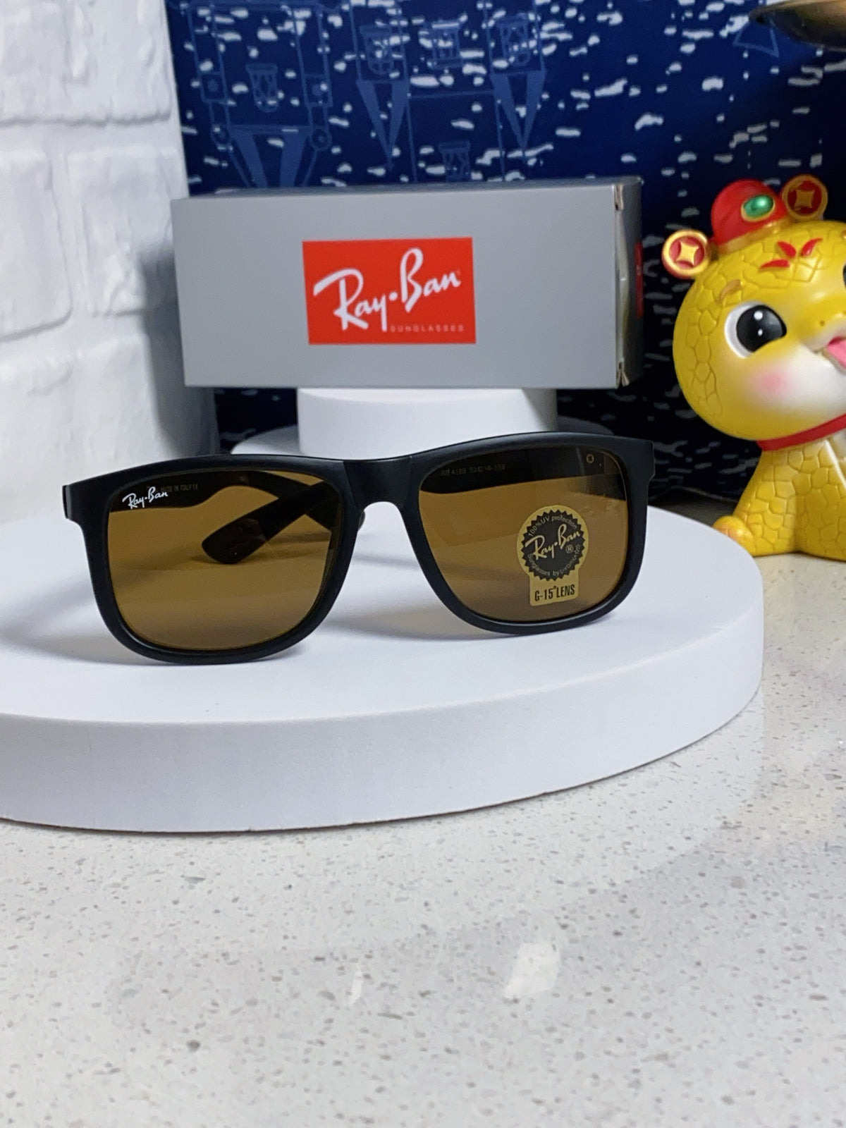 Ray-Ban RB4185 Aviator Brown Lens Sunglasses for Men & Women - detail image 2