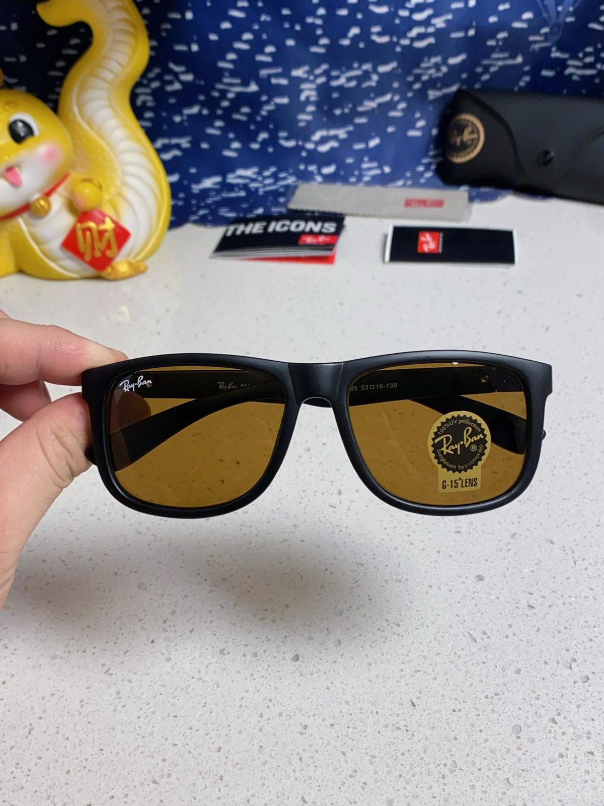 Ray-Ban RB4185 Aviator Brown Lens Sunglasses for Men & Women - detail image 4