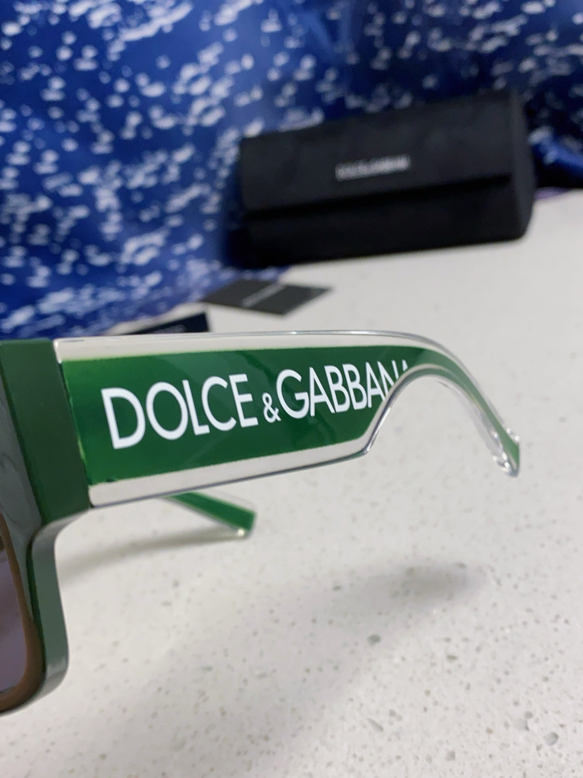 Dolce & Gabbana Rectangular Blue Lens Sunglasses for Men & Women - 399461 - detail image 6