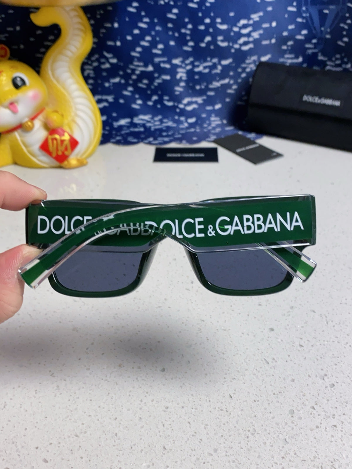 Dolce & Gabbana Rectangular Blue Lens Sunglasses for Men & Women - 399461 - detail image 4