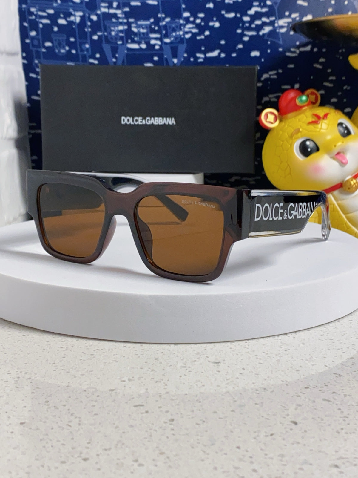 Dolce & Gabbana Rectangular Brown Lens Sunglasses for Men & Women