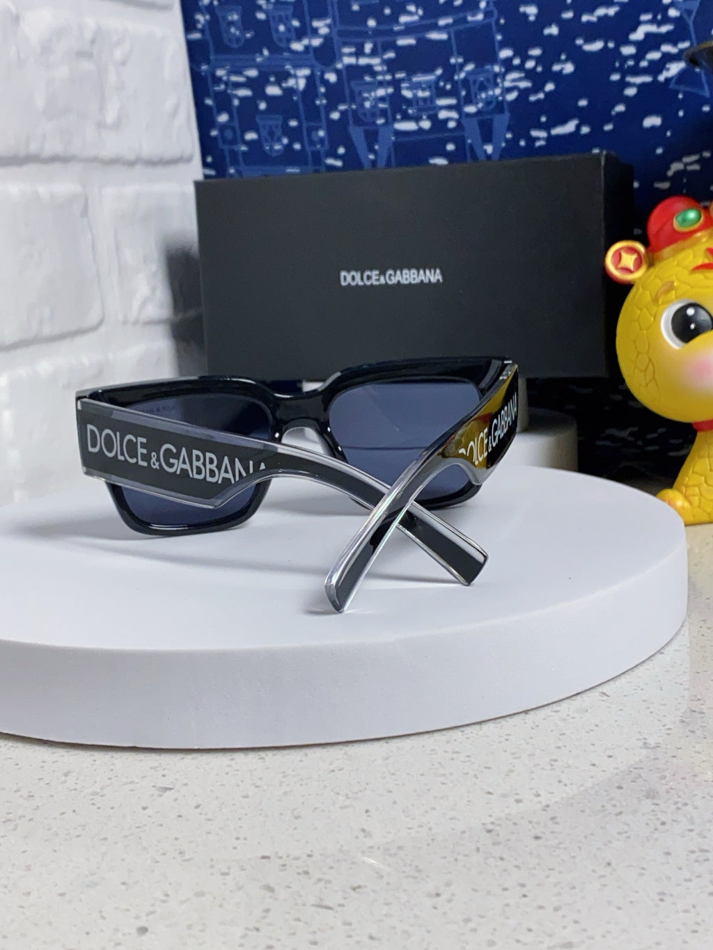Dolce & Gabbana Rectangular Blue Lens Sunglasses for Men & Women - 399463 - detail image 3