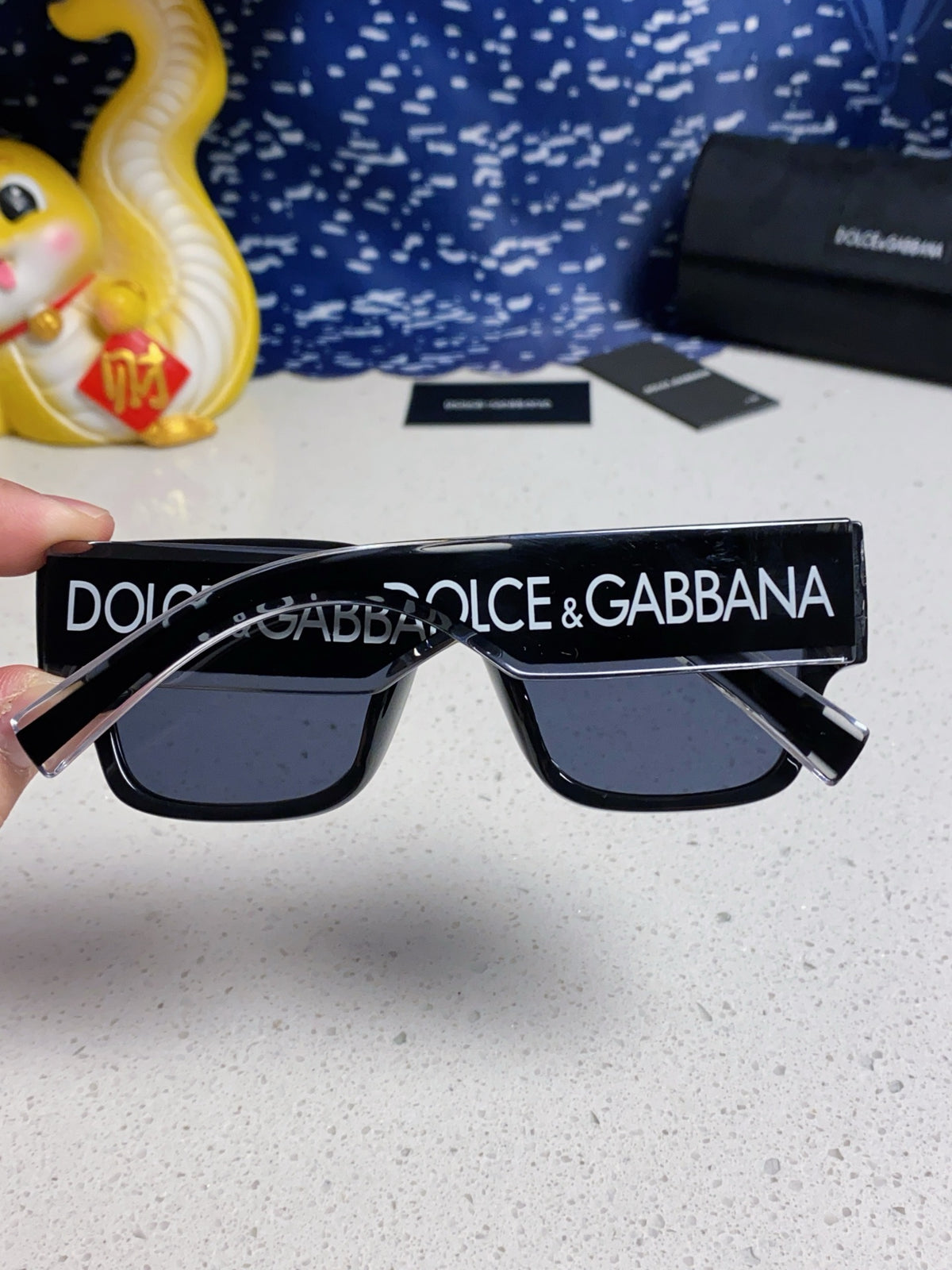 Dolce & Gabbana Rectangular Blue Lens Sunglasses for Men & Women - 399463 - detail image 5
