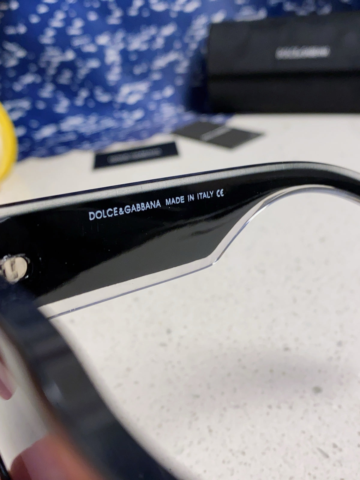 Dolce & Gabbana Rectangular Blue Lens Sunglasses for Men & Women - 399463 - detail image 8