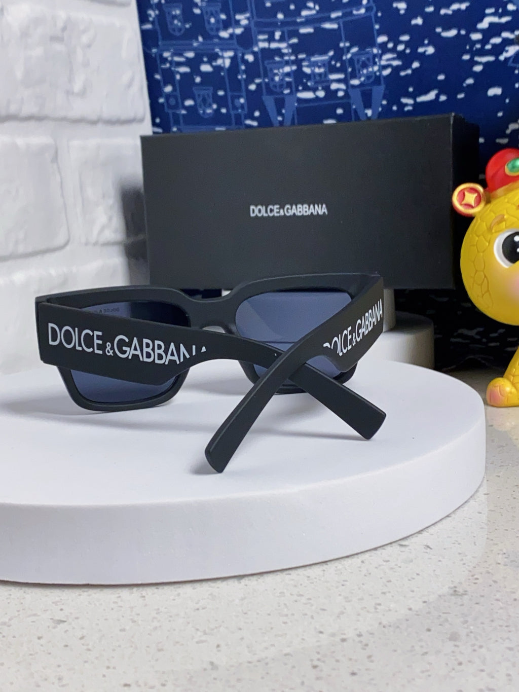 Dolce & Gabbana Rectangular Blue Lens Sunglasses for Men & Women - detail image 3