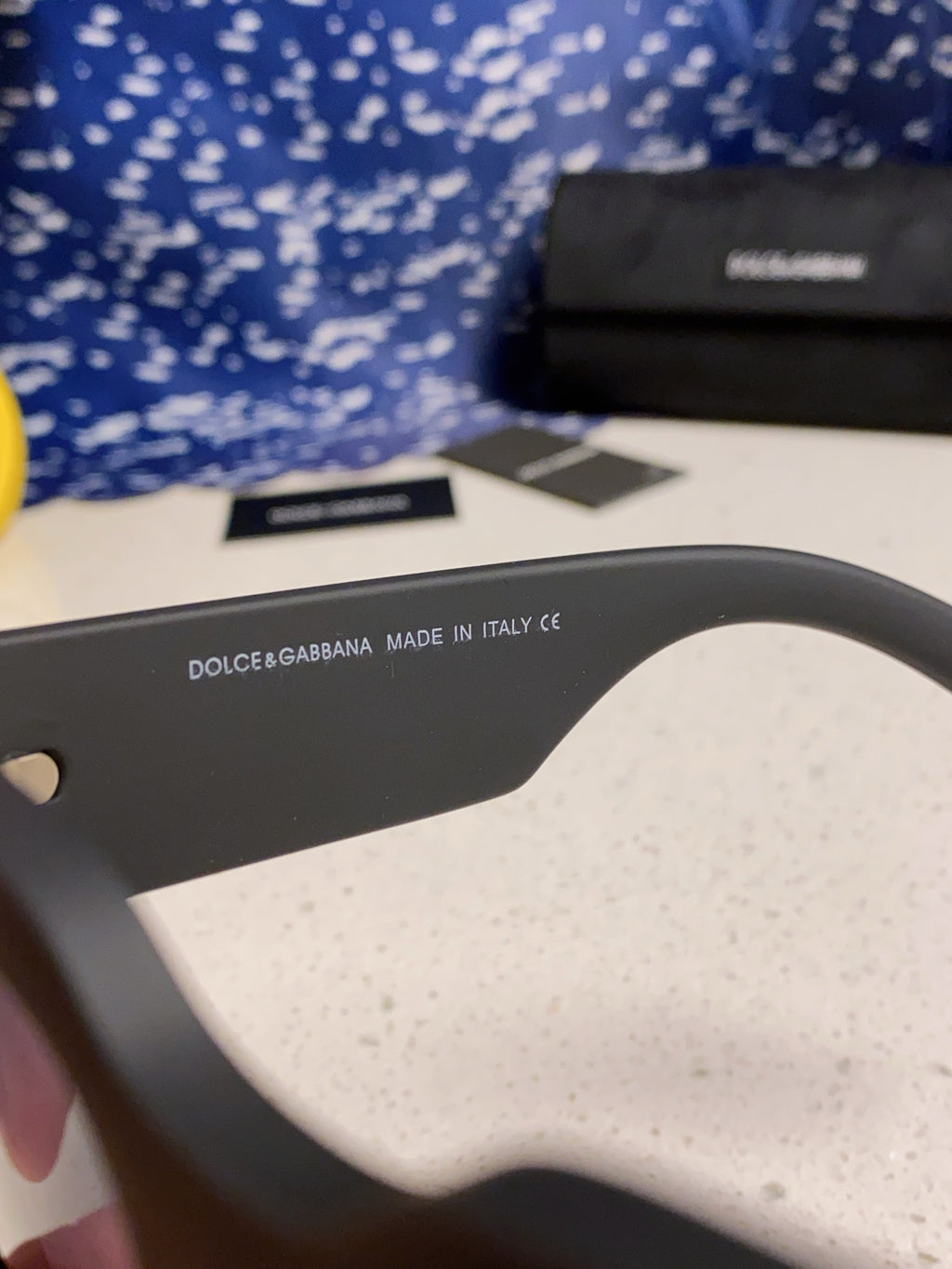 Dolce & Gabbana Rectangular Blue Lens Sunglasses for Men & Women - detail image 8
