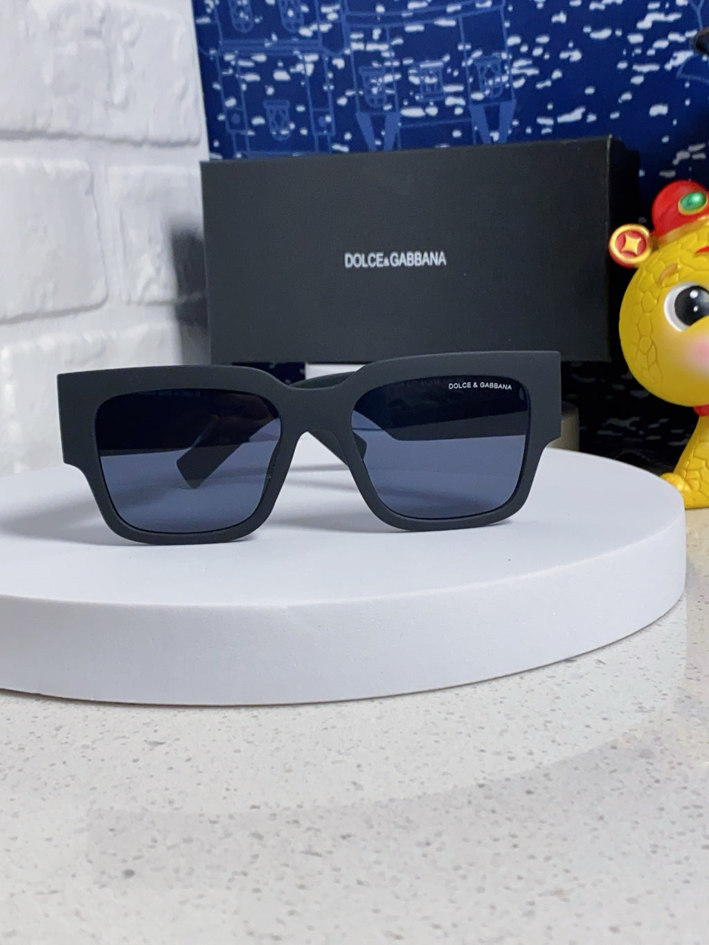 Dolce & Gabbana Rectangular Blue Lens Sunglasses for Men & Women - detail image 2