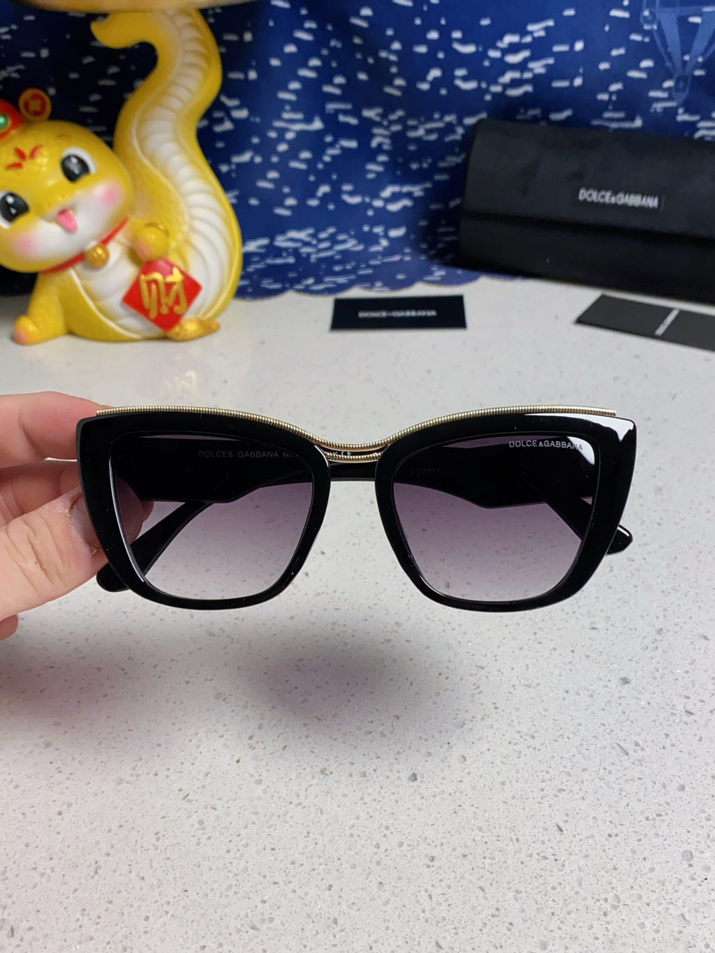 Dolce & Gabbana Cat-Eye Silver Lens Sunglasses for Men & Women - detail image 4