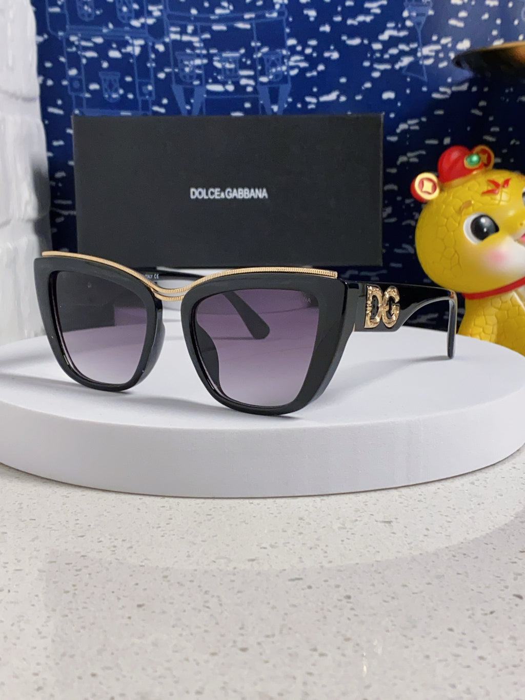 Dolce & Gabbana Cat-Eye Silver Lens Sunglasses for Men & Women