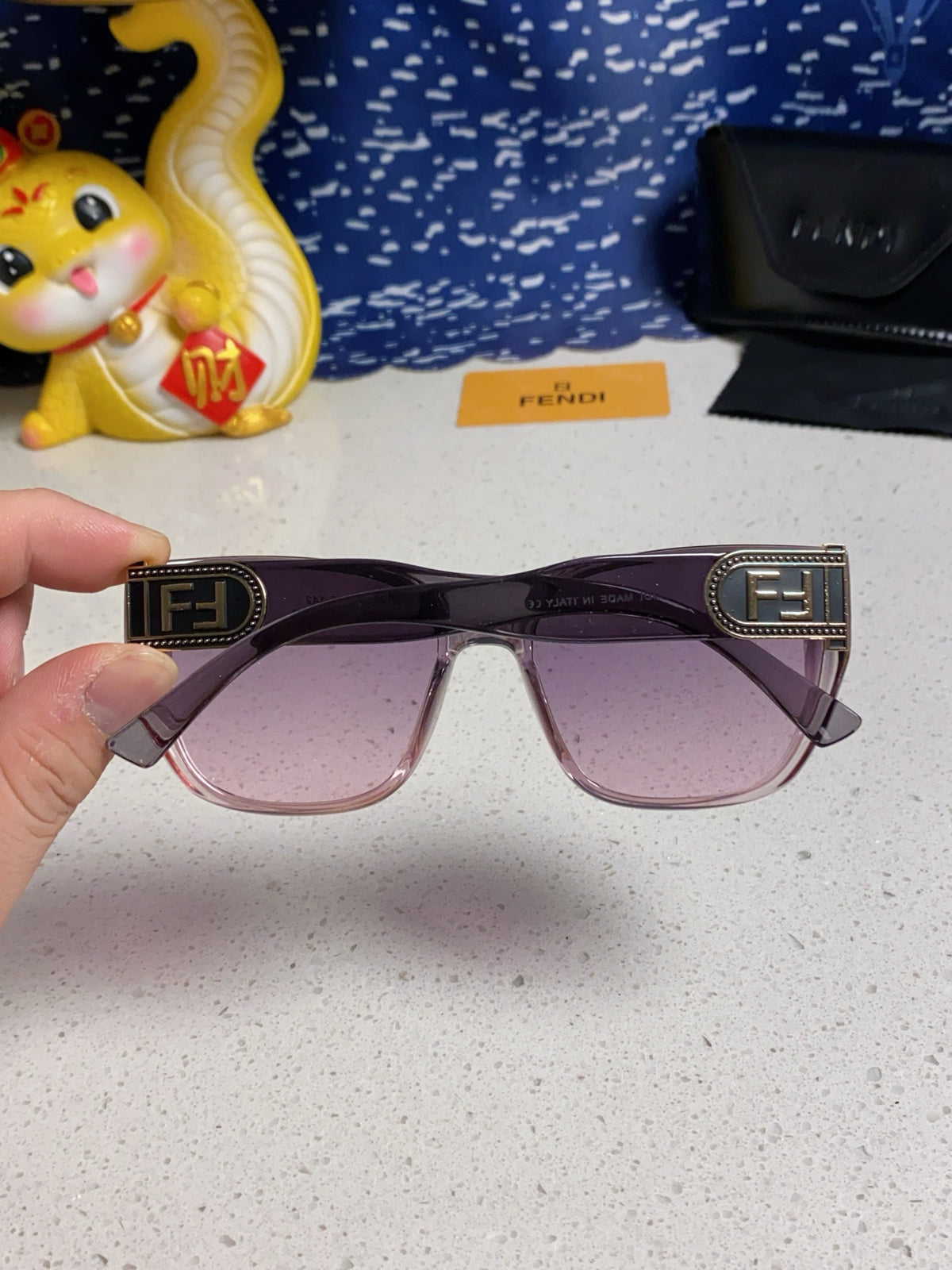 Fendi Polarized Cat-Eye Silver Lens Sunglasses for Men & Women - 416312 - detail image 5