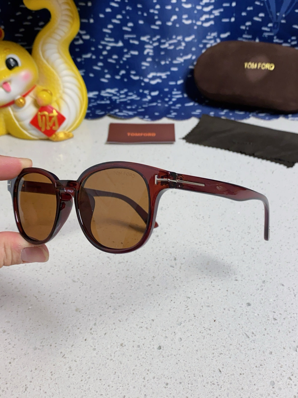 Tom Ford Square Brown Lens Sunglasses for Men & Women - detail image 6
