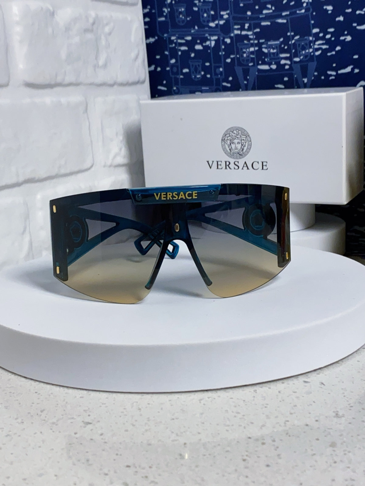 Versace Oversized Silver Lens Sunglasses for Men & Women - 449880 - detail image 2