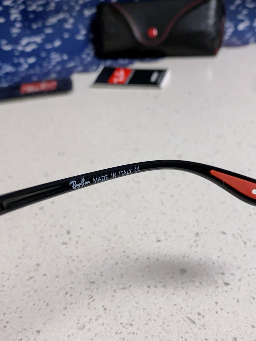 Ray-Ban Polarized Acetate Square Orange Lens Sunglasses for Men & Women - detail image 8