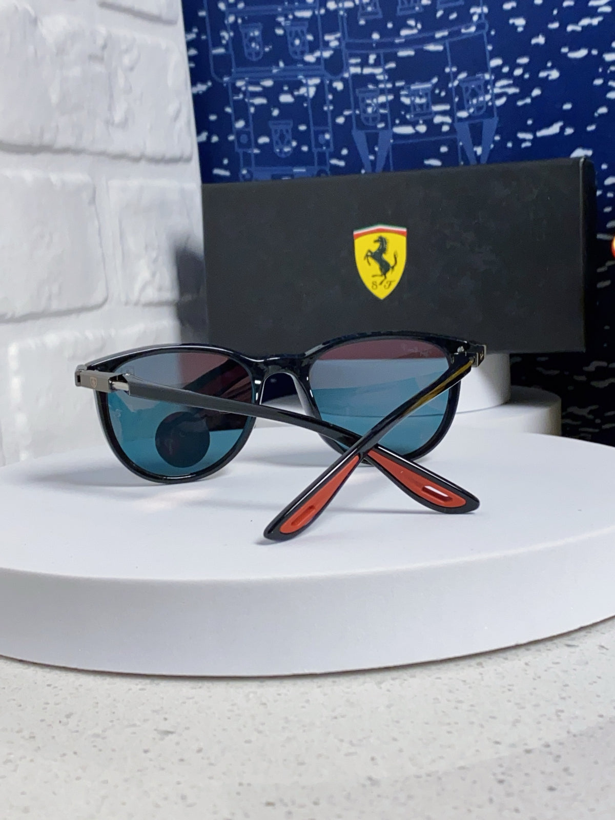 Ray-Ban Polarized Acetate Square Orange Lens Sunglasses for Men & Women - detail image 3