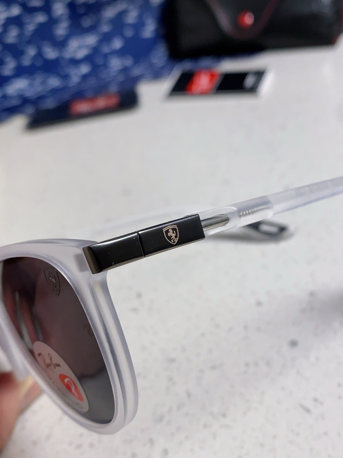 Ray-Ban Polarized Acetate Square Silver Lens Sunglasses for Men & Wom - 466588 - detail image 7