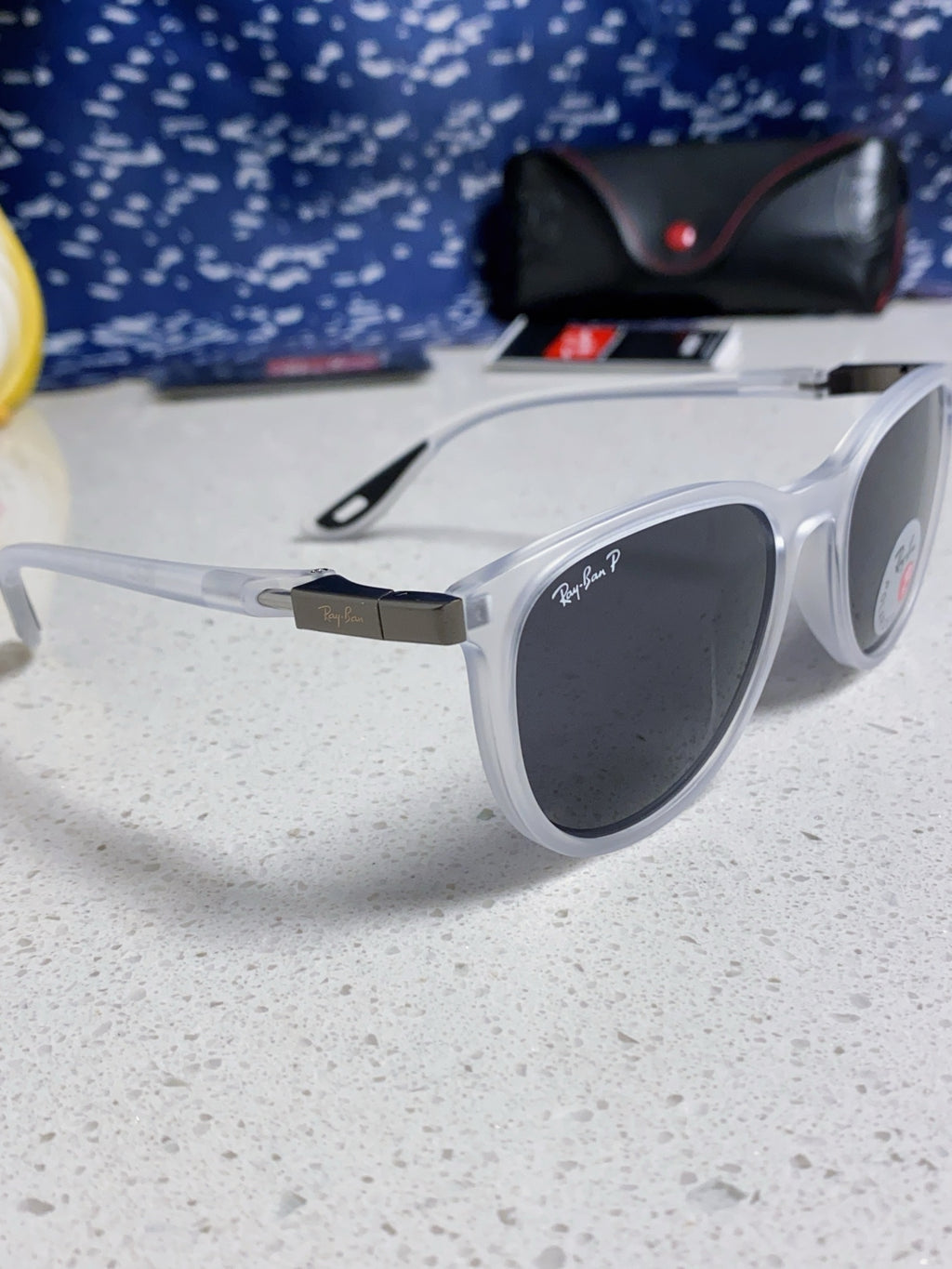 Ray-Ban Polarized Acetate Square Silver Lens Sunglasses for Men & Wom - 466588 - detail image 9