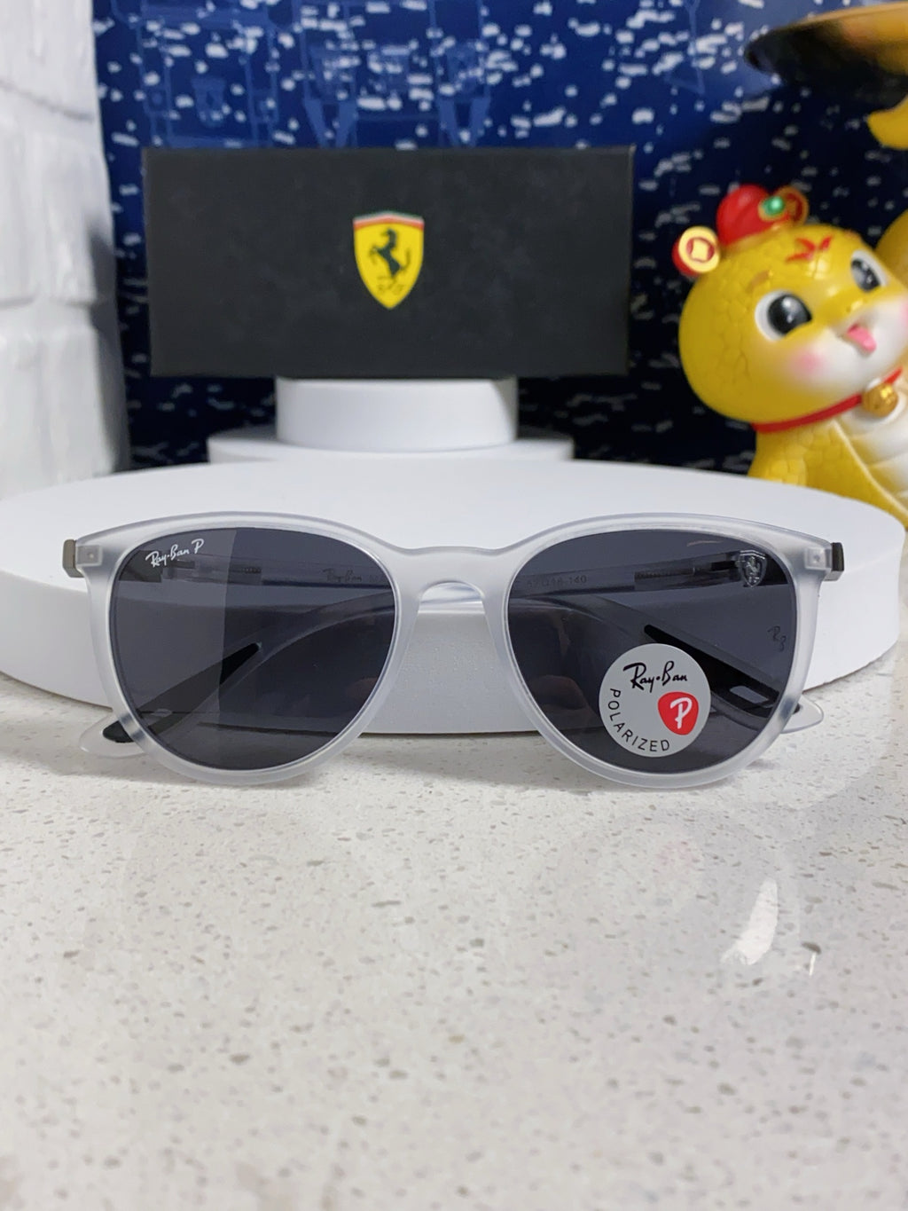 Ray-Ban Polarized Acetate Square Silver Lens Sunglasses for Men & Wom - 466588 - detail image 10