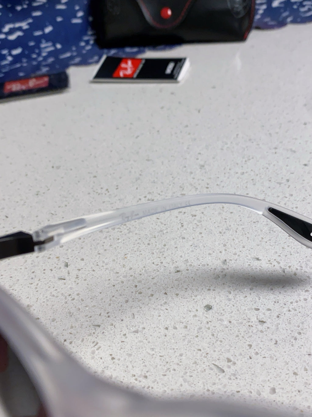Ray-Ban Polarized Acetate Square Silver Lens Sunglasses for Men & Wom - 466588 - detail image 8