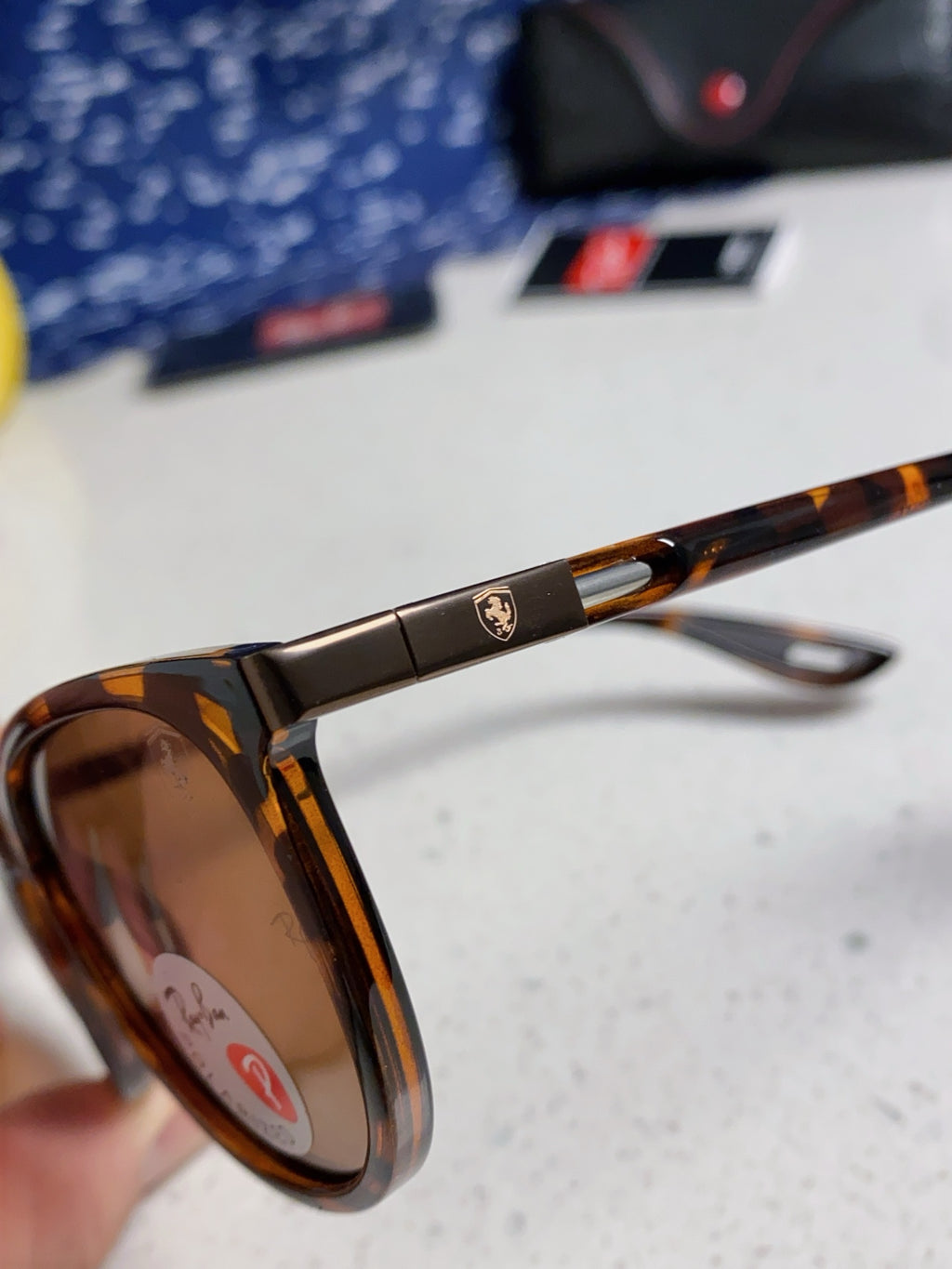 Ray-Ban Polarized Acetate Square Brown Lens Sunglasses for Men & Wome - 466589 - detail image 7