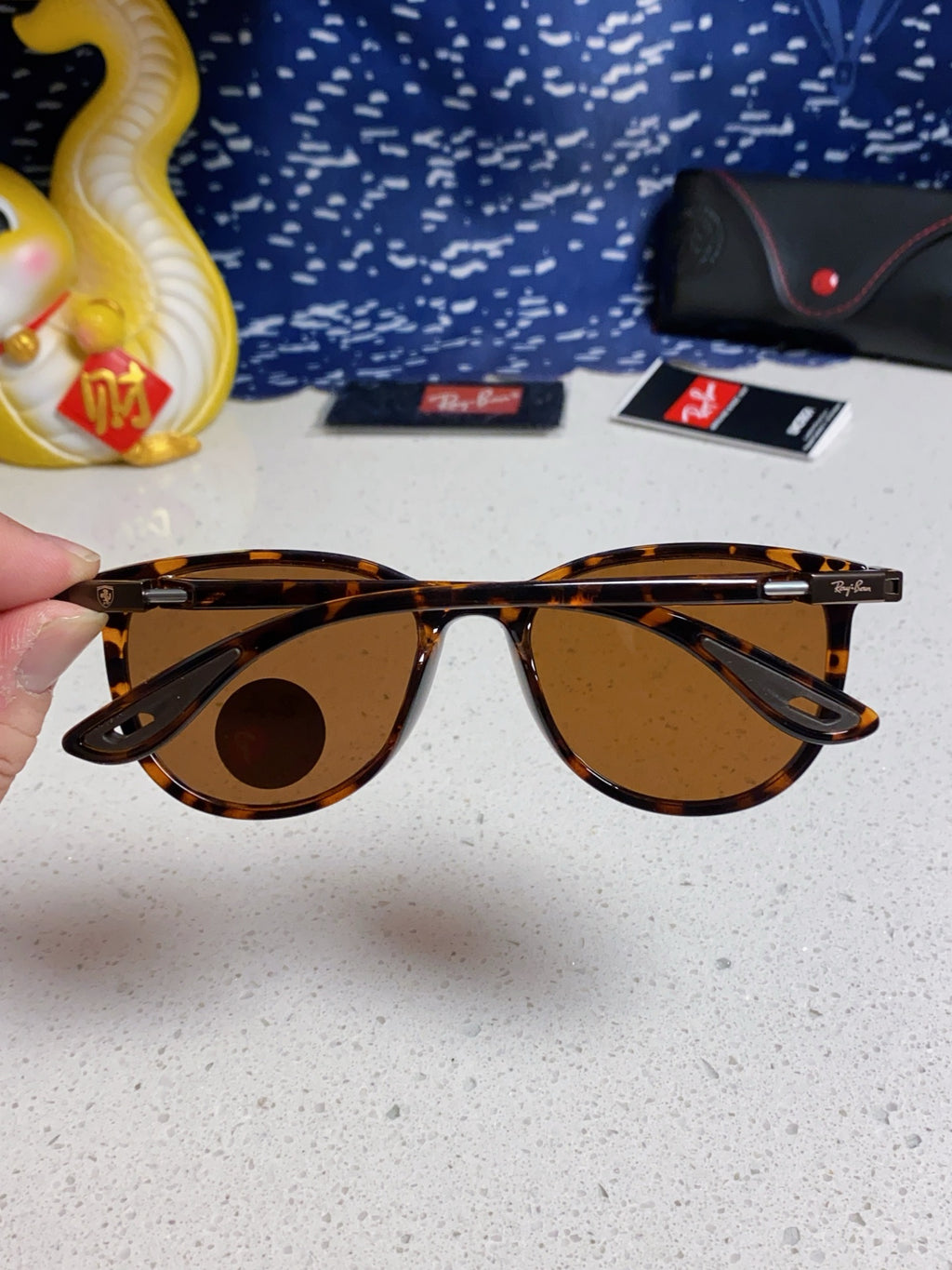Ray-Ban Polarized Acetate Square Brown Lens Sunglasses for Men & Wome - 466589 - detail image 5