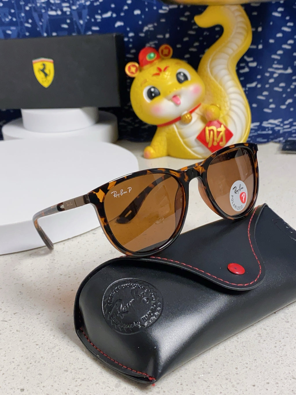 Ray-Ban Polarized Acetate Square Brown Lens Sunglasses for Men & Wome - 466589 - detail image 11