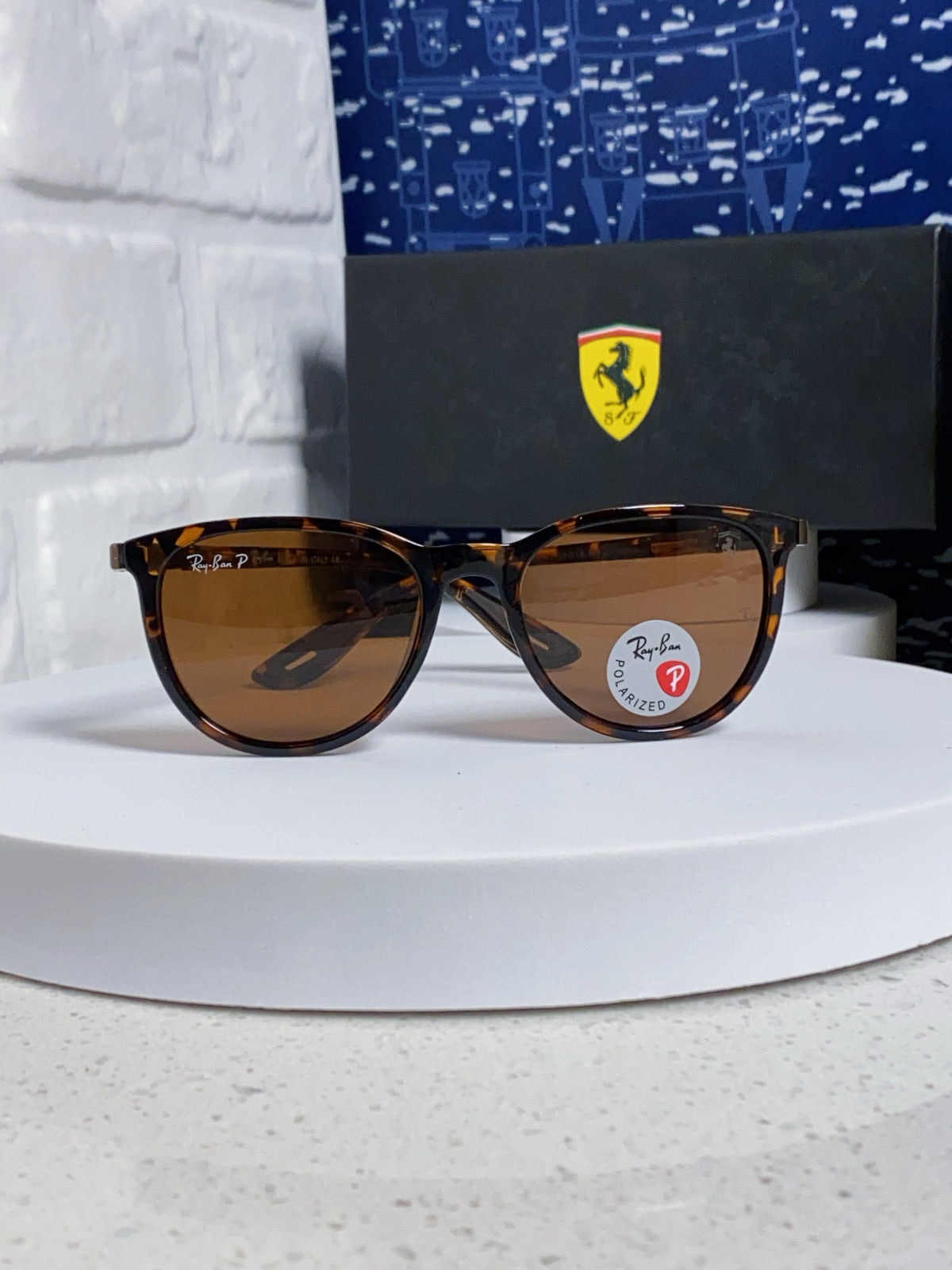 Ray-Ban Polarized Acetate Square Brown Lens Sunglasses for Men & Wome - 466589 - detail image 2