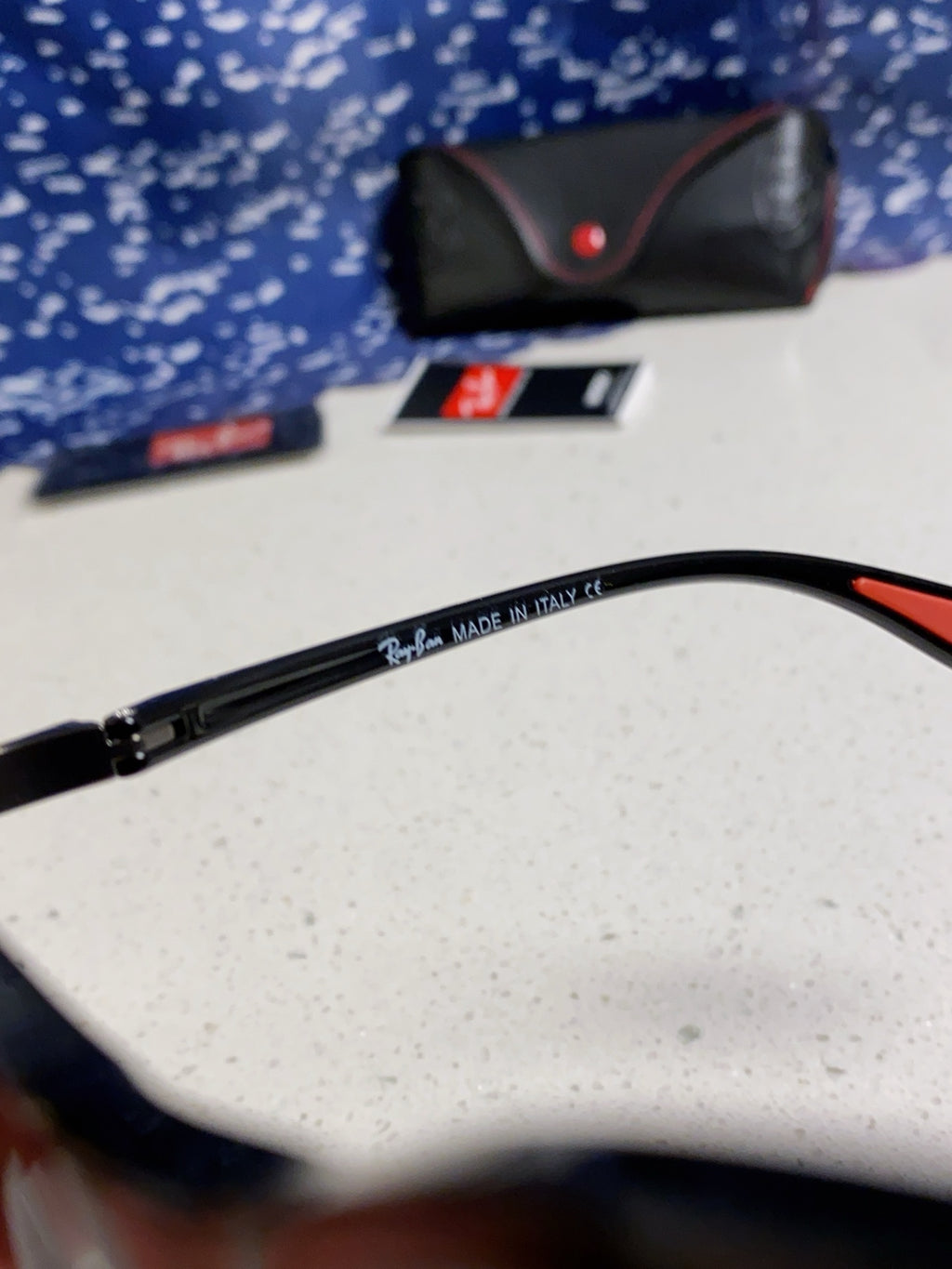 Ray-Ban Polarized Acetate Square Silver Lens Sunglasses for Men & Women - detail image 8