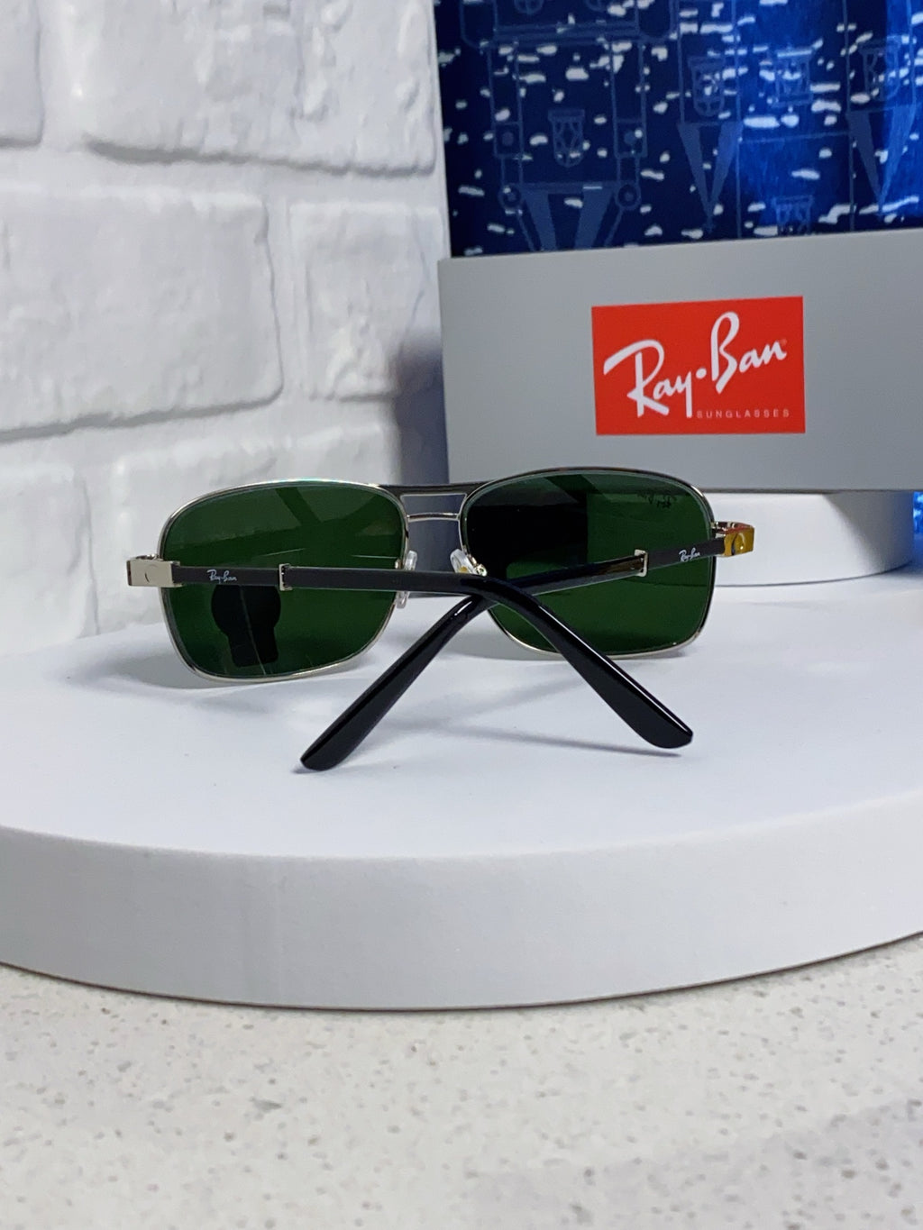 Ray-Ban RB4832 Square Green Lens Sunglasses for Men - 466466 - detail image 3