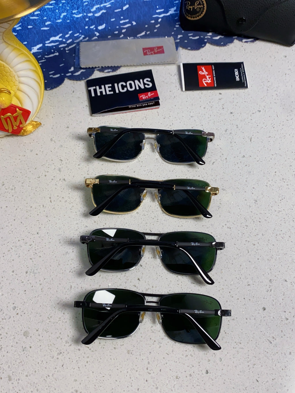 Ray-Ban RB4832 Square Green Lens Sunglasses for Men - 466468 - detail image 11