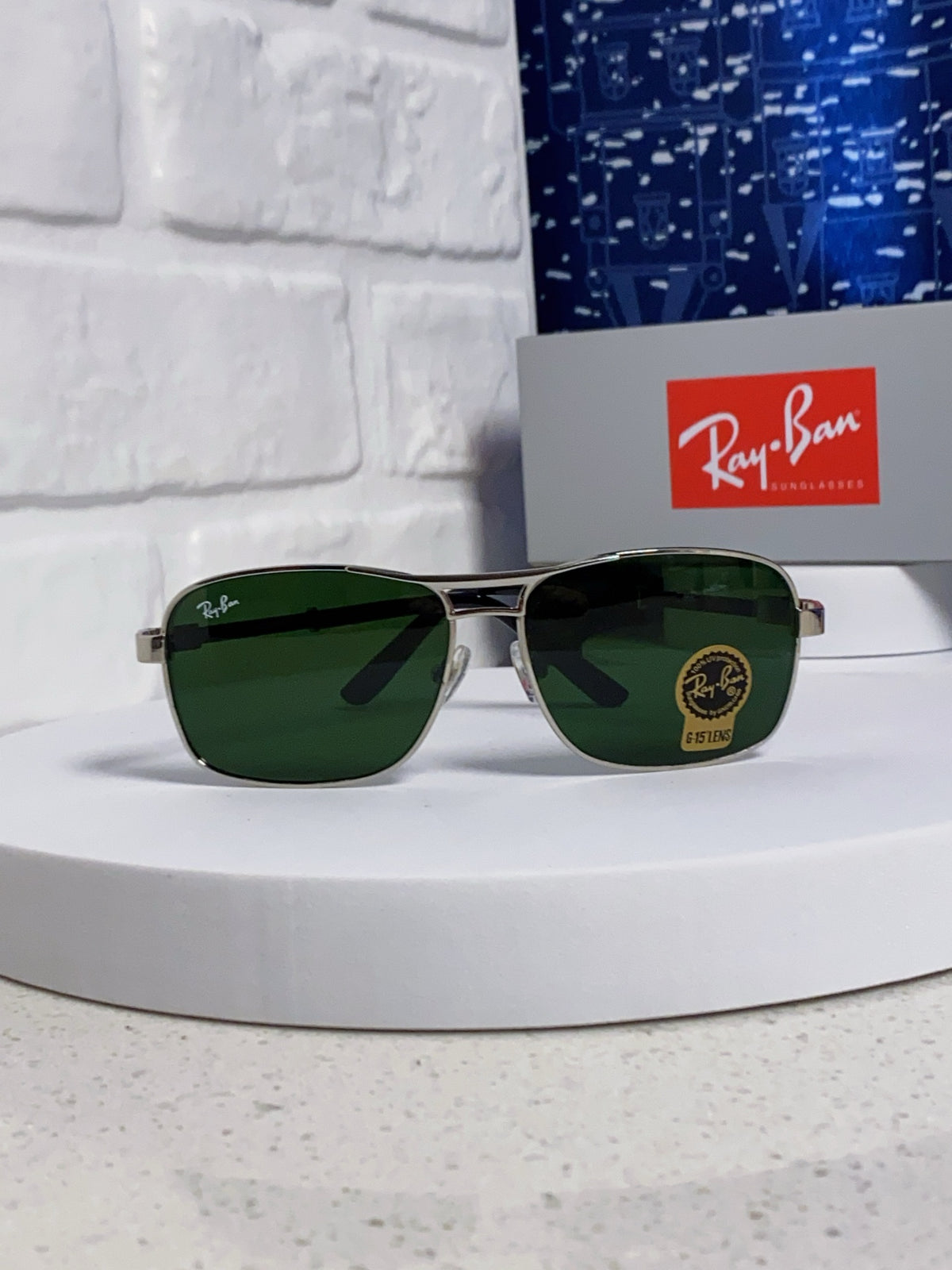 Ray-Ban RB4832 Square Green Lens Sunglasses for Men - 466466 - detail image 2