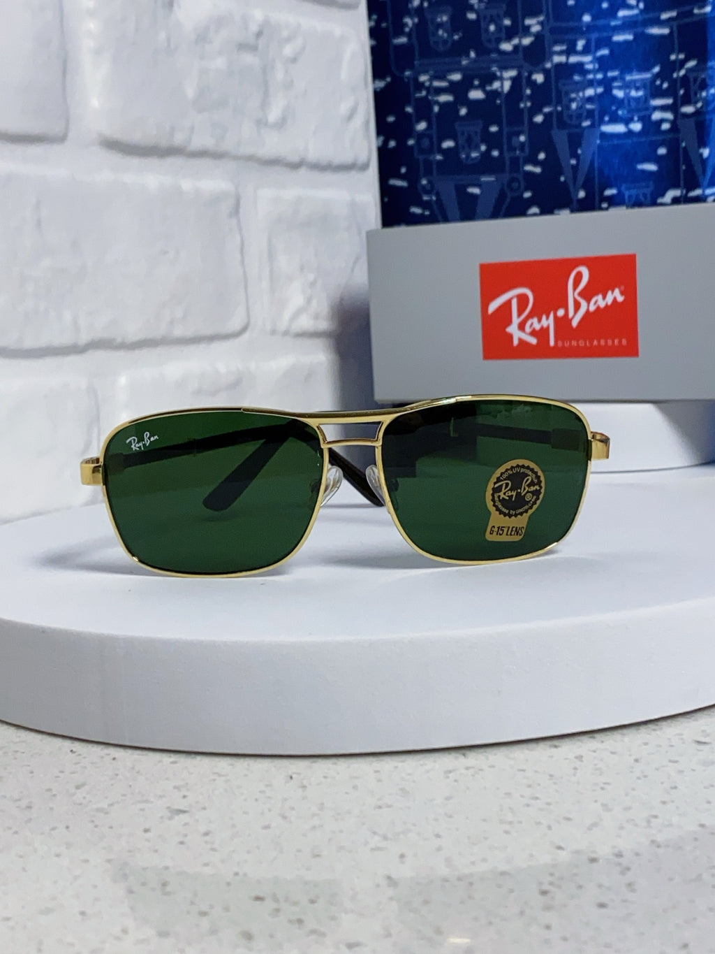 Ray-Ban RB4832 Square Green Lens Sunglasses for Men - 466467 - detail image 2